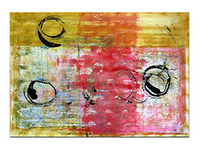 Moderne slike u galeriji MAG - apstraktna slika Dodiri sunca akril na hameru 100x70 cm