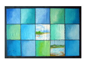 Umjetnička galerija slika MAG - Moja plavetnila - moderna slika na platnu 80x55 cm