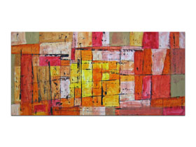 Prodajna galerija slika MAG - apstraktna slika Sunshine akril na platnu 120x55 cm