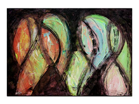 Moderne apstraktne slike velikih dimenzija u ponudi galerije MAG - apstraktna slika Ekspresije snova II akril na platnu 140x100 cm