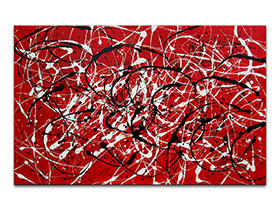Moderne slike u galeriji MAG - Apstraktna slika Pollock in red Akril na napetom platnu 110x70 cm