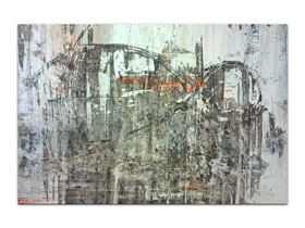 Galerije u Zagrebu - galerija MAG - apstraktna slika Astral event Akril na hameru 100x70 cm