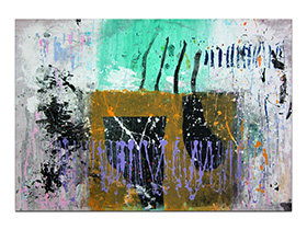 Moderne slike u galeriji MAG - apstraktna slika Amen mudraca akril na hameru 100x70 cm