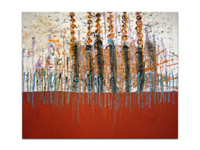 Moderan dizajn interijera slikama iz galerije MAG - Polje visokih tonova - apstraktna slika na platnu 85x70 cm