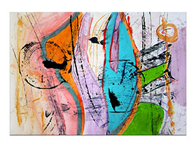 Moderne slike u galeriji MAG - apstraktna slika Bistar pogled akril na hameru 100x70 cm