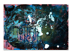 Umjetnička galerija MAG - apstraktna slika Noćno nebo akril na hameru 100x70 cm