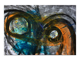 Moderne slike u galeriji MAG - apstraktna slika Sraz ciklona akril na hameru 100x70 cm