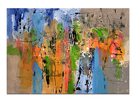 Moderne slike u galeriji MAG - apstraktna slika Ljetni paravan akril na hameru 100x70 cm