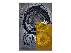 Moderne slike u galeriji MAG - apstraktna slika Zlatni segment akril na hameru 100x70 cm