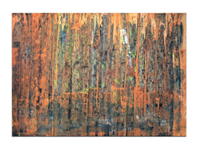 Dizajn interijera slikama iz galerije MAG - apstraktna slika Solaris 4 Akril na hameru 100x70 cm