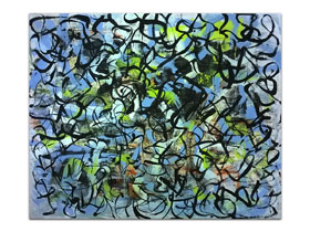 Galerije umjetnina u Istri - MAG galerija - apstraktna slika Mistična frekvencija Akril na platnu 90x75 cm