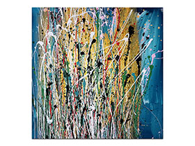 Moderne slike u galeriji MAG - apstraktna slika Doseći nebo akril na platnu 60x60 cm