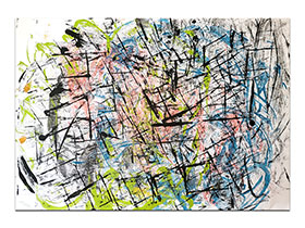 Moderne slike u galeriji MAG - apstraktna slika Izazov akril na hameru 100x70 cm