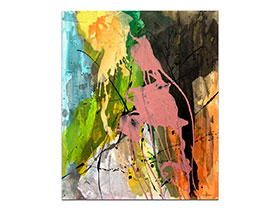 Moderne slike u galeriji MAG - apstraktna slika Slobodni let IV akril na napetom platnu 60x50 cm