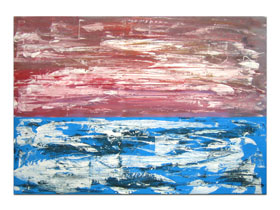 Galerija moderne umjetnosti MAG - apstraktna slika Morska bespuća akril na hameru 100x70 cm