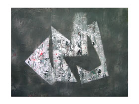 Split galerije slika - MAG galerija - originalna apstraktna slika Bio sam nekad tu akril na hameru 65x50 cm