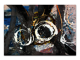 Moderne slike u galeriji MAG - apstraktna slika Krugovi noći X akril na hameru 100x70 cm