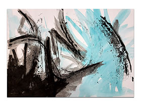 Moderne slike u galeriji MAG - apstraktna slika Situacija akril na hameru 100x70 cm