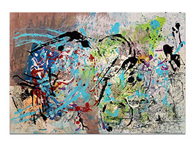 Moderne slike u galeriji MAG - apstraktna slika Duhovno putovanje akril na hameru 100x70 cm