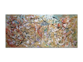 Dizajnerski namještaj Zagreb - Slike za moderne interijere u galeriji MAG - apstraktna slika Razdanjuje se akril 155x70 cm