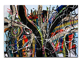 Moderne slike u galeriji MAG - apstraktna slika Kompletni zaplet akril na hameru 100x70 cm