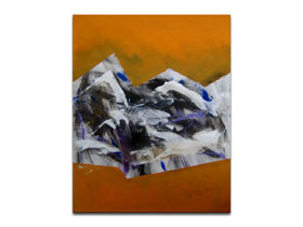 Design interijera modernim apstraktnim slikama - Planinske ode - Apstraktna slika MAG galerija