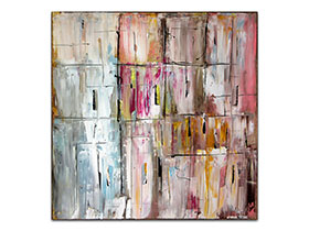 Dnevni boravak uređenje slikama iz ponude galerije MAG - apstraktna slika Toplina doma akril na platnu 70x70 cm