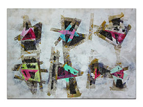 Moderne slike u galeriji MAG - apstraktna slika Astralne strukture akril na hameru 100x70 cm