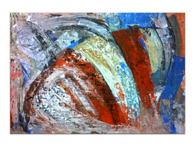 Dizajn interijera slikama galerije MAG - moderna apstraktna slika Zaokret akril na hameru 100x70 cm