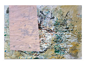 Moderne slike u galeriji MAG - apstraktna slika Okvirna nježnost akril na hameru 100x70 cm