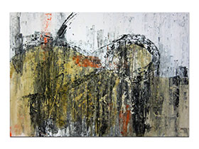 Moderne slike u galeriji MAG - apstraktna slika Astral event II akril na hameru 100x70 cm