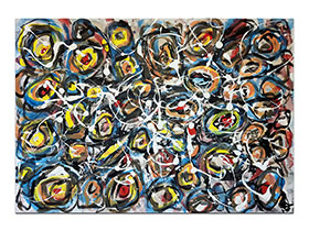 Moderne slike u galeriji MAG - apstraktna slika Anomalije akril na hameru 100x70 cm