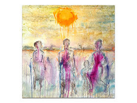 Moderne slike u galeriji MAG - apstraktna slika Stojimo u nadi akril na platnu 100x100 cm