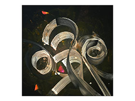 Moderne slike u galeriji MAG - apstraktna slika Noćna komešanja III Akril na 3D platnu 80x80 cm