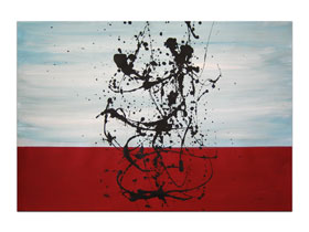 Slike prodaja u galeriji MAG - originalna apstraktna slika Ovdje smo plesali akril na hameru 100x70 cm