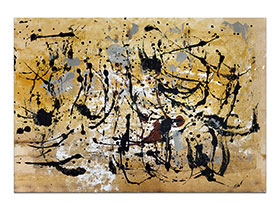 Moderne slike u galeriji MAG - apstraktna slika Pješčana oluja akril na hameru 100x70 cm