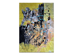 Moderne slike u galeriji MAG - apstraktna slika U potrazi za suncem akril na hameru 100x70 cm