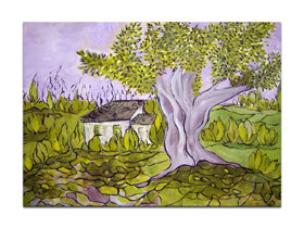 Umjetnička galerija slika - MAG galerija slike na platnu - Originalna slika na platnu - Stara Maslina - 80x55 cm