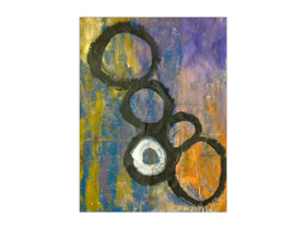 Ideje za uređenje stana apstraktnim slikama - Citoplazmvs - moderna apstraktna slika na platnu 70x50 cm