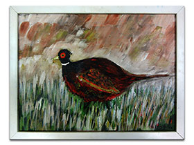 Umjetničke slike u galeriji MAG - Umjetnička slika Fazan Ulje na platnu, uokvireno 40x30 cm