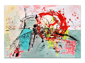 Moderne slike u galeriji MAG - apstraktna slika Nebeski fenomen akril na hameru 100x70 cm