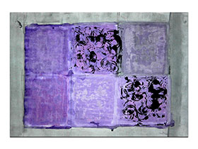 Moderne slike u galeriji MAG - apstraktna slika Ljubičasta ekspresija akril na hameru 100x70 cm