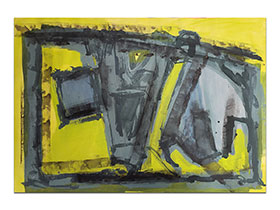 Moderne slike u galeriji MAG - apstraktna slika Sunčana strana akril na hameru 100x70 cm