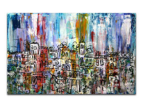 Moderne slike u galeriji MAG - Apstraktna slika Šarm mediterana VII Akril na napetom platnu 110x70 cm