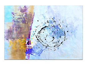 Moderne slike u galeriji MAG - apstraktna slika Obrisi usnulog sunca akril na hameru 100x70 cm