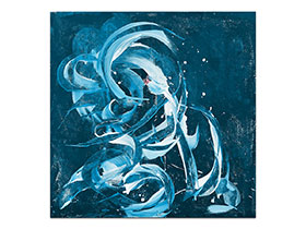 Moderne slike u galeriji MAG - apstraktna slika Promišljanja na mjesečini akril na platnu 100x100 cm