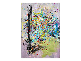 Moderne slike u galeriji MAG - apstraktna slika Nekako s proljeća akril na hameru 100x70 cm