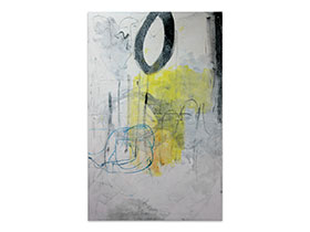 Moderne slike u galeriji MAG - apstraktna slika U susret suncu akril na 3D platnu 140x90 cm