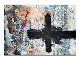 Moderne slike u galeriji MAG - apstraktna slika Dodir vjere akril na hameru 100x70 cm