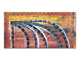 Uređenje interijera slikama galerije MAG - originalna apstraktna slika Vault akril na platnu 135x70 cm